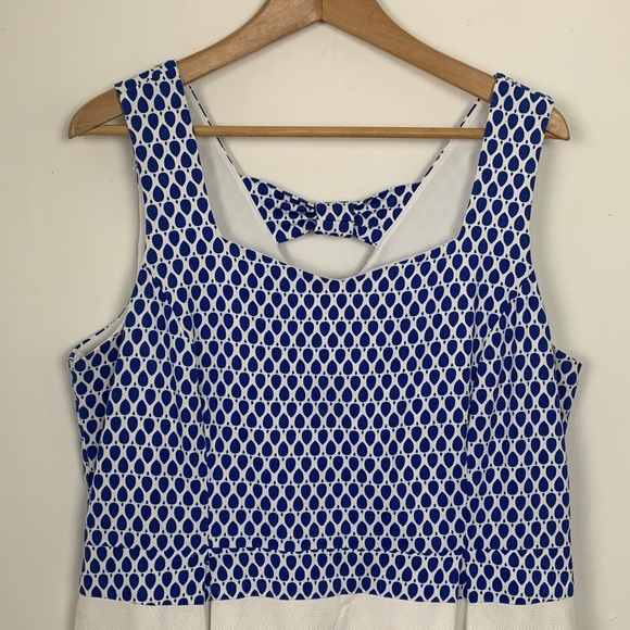 Ricki’s Blue White Fit & Flare Sleeveless Dress - Picture 3 of 8